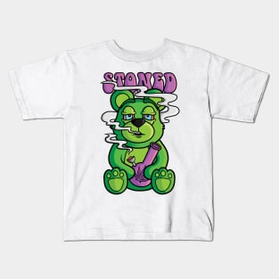 Stoned Weed Bear Kids T-Shirt